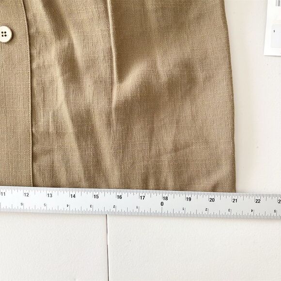 ZARA Khaki Pleated Dress with Buttons Size M‎ Green Long Sleeve Tunic Length NWT - Picture 15 of 15
